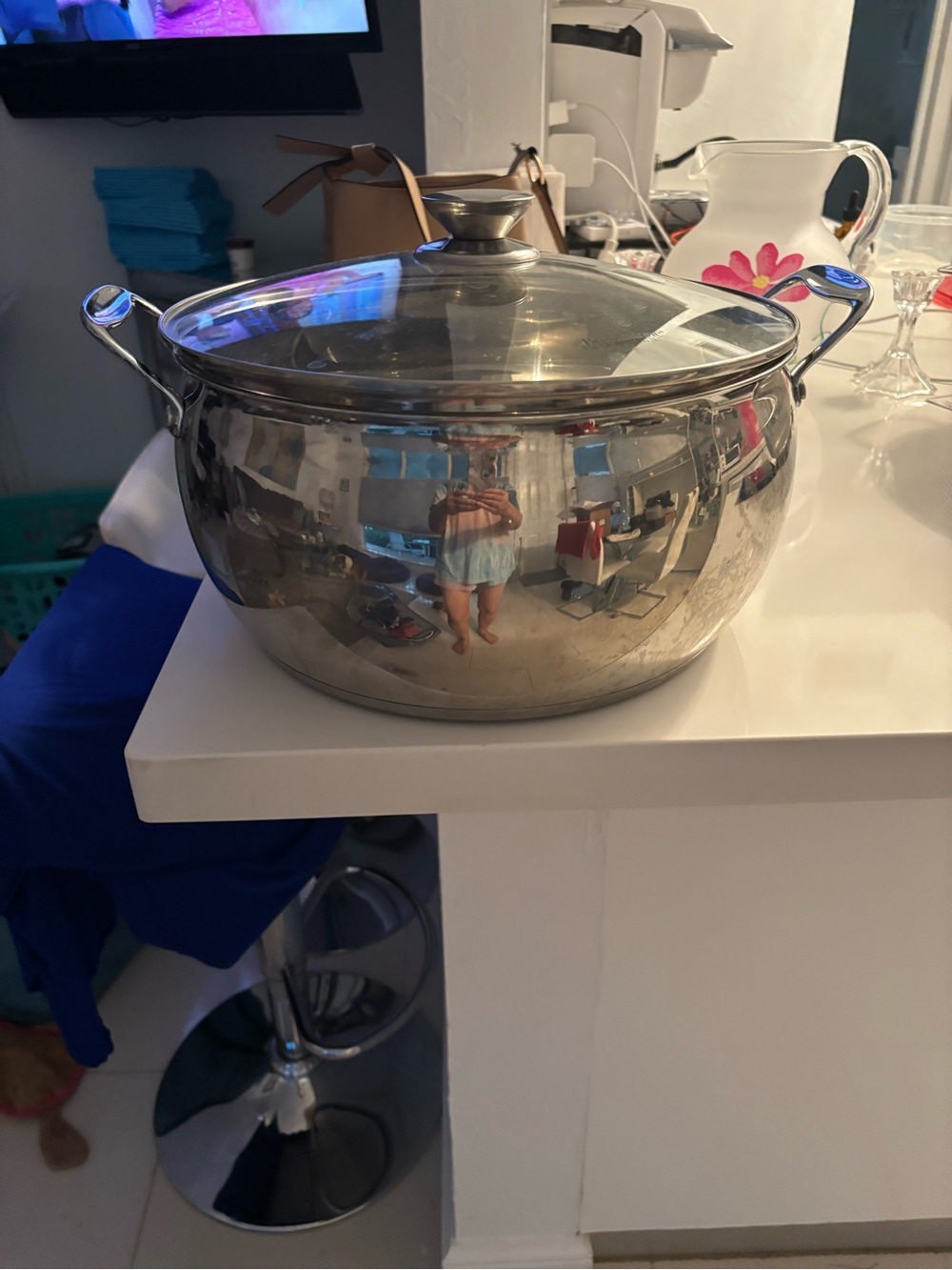 Stainless Steel Covered Stockpot - Silver 11 quart